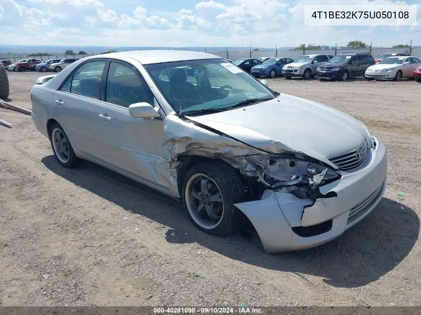 2005 Toyota Camry Xle VIN: 4T1BE32K75U050108 Lot: 40281098