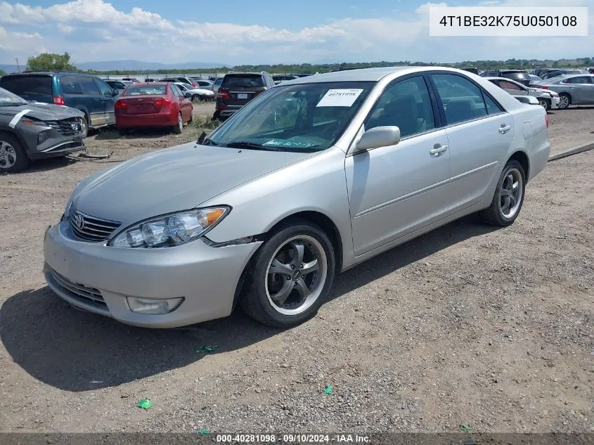 2005 Toyota Camry Xle VIN: 4T1BE32K75U050108 Lot: 40281098