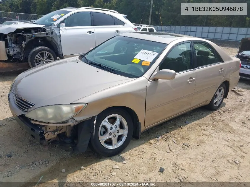 2005 Toyota Camry Le VIN: 4T1BE32K05U946878 Lot: 40281737