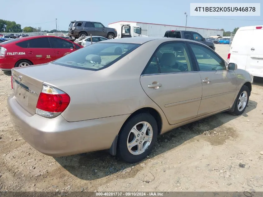 2005 Toyota Camry Le VIN: 4T1BE32K05U946878 Lot: 40281737