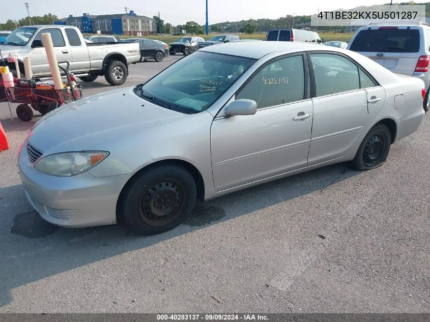 2005 Toyota Camry Le VIN: 4T1BE32KX5U501287 Lot: 40283137