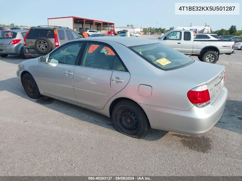 2005 Toyota Camry Le VIN: 4T1BE32KX5U501287 Lot: 40283137