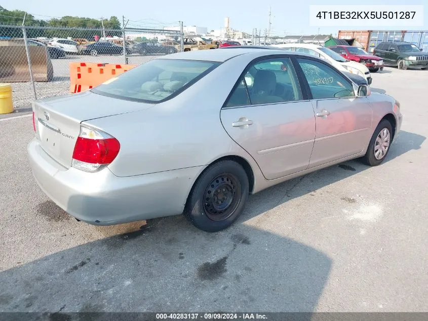 2005 Toyota Camry Le VIN: 4T1BE32KX5U501287 Lot: 40283137