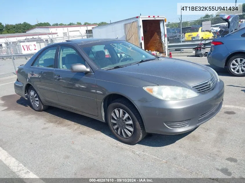 2005 Toyota Camry Le/Xle/Se VIN: 4T1BE32K55U941434 Lot: 40287610