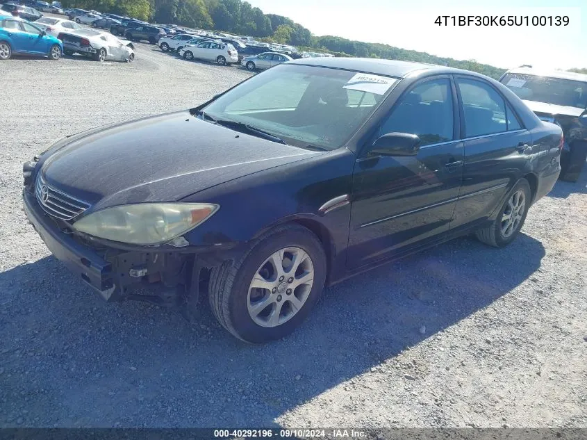 2005 Toyota Camry Le/Xle/Se VIN: 4T1BF30K65U100139 Lot: 40292196