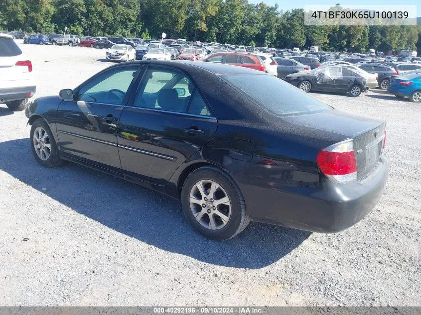 2005 Toyota Camry Le/Xle/Se VIN: 4T1BF30K65U100139 Lot: 40292196