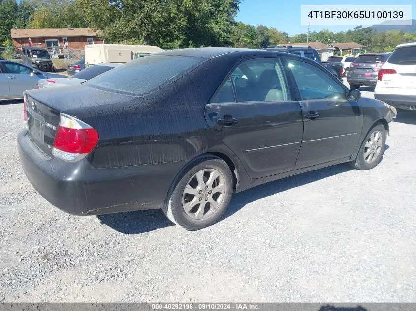 2005 Toyota Camry Le/Xle/Se VIN: 4T1BF30K65U100139 Lot: 40292196