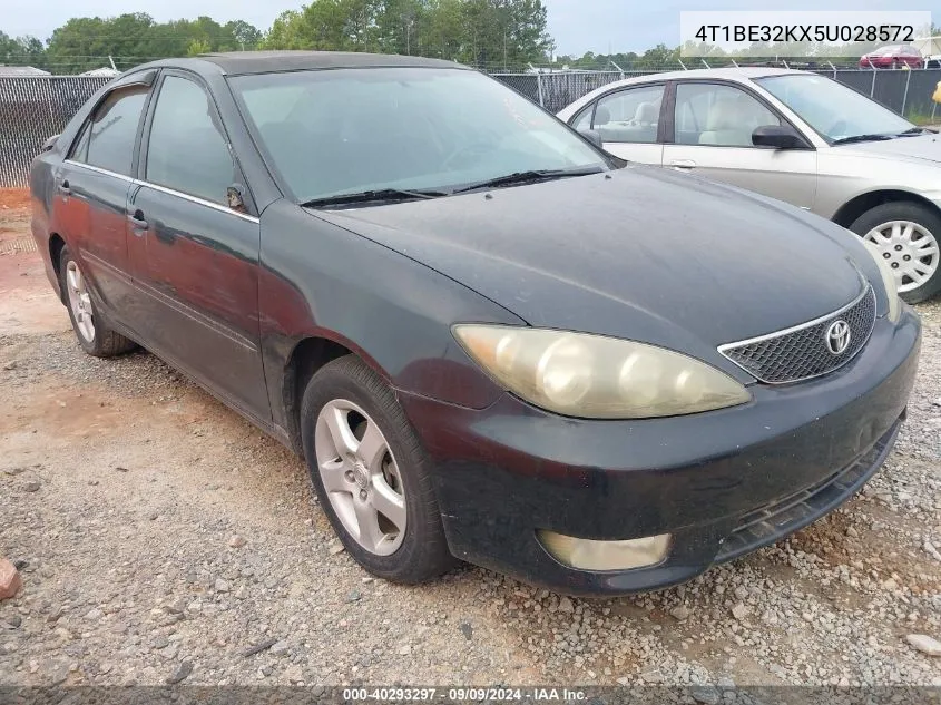 4T1BE32KX5U028572 2005 Toyota Camry Se