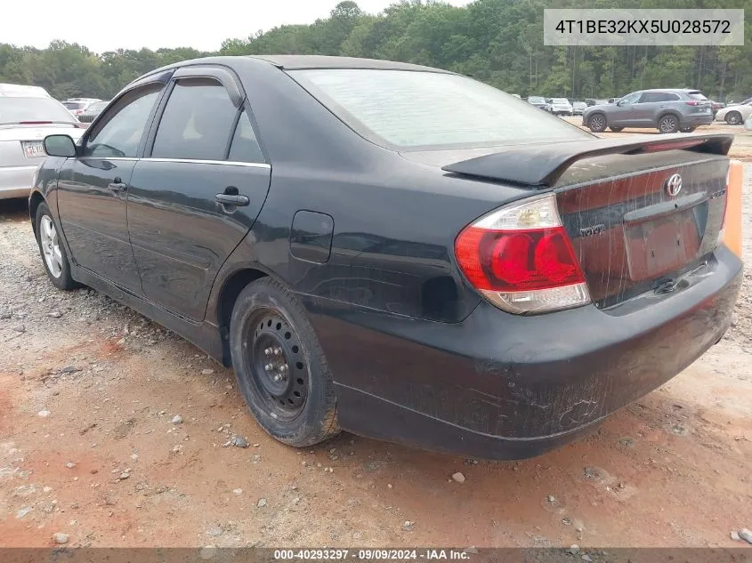 4T1BE32KX5U028572 2005 Toyota Camry Se