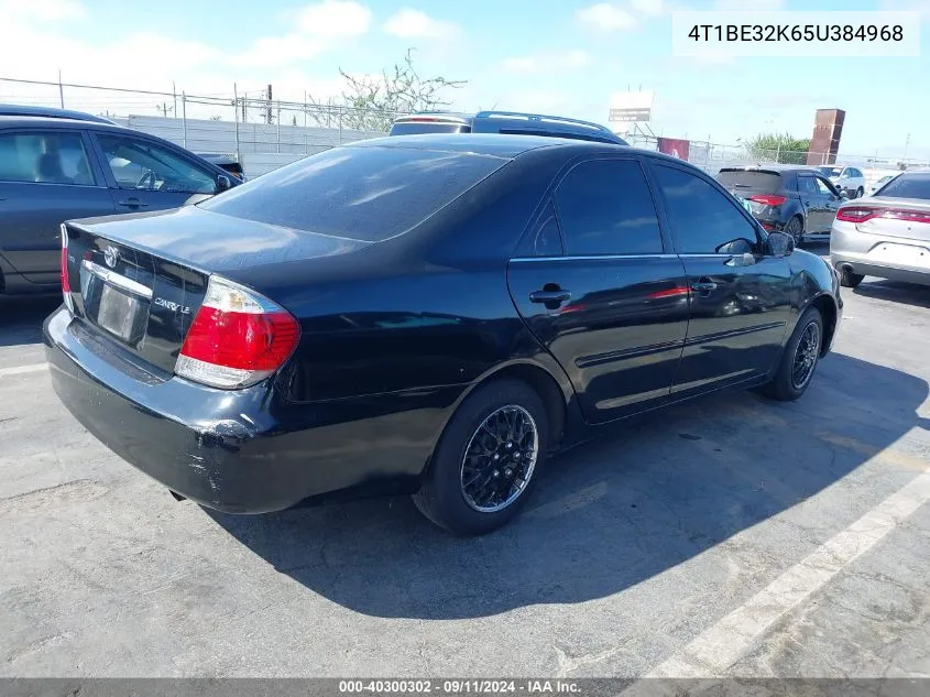 2005 Toyota Camry Le VIN: 4T1BE32K65U384968 Lot: 40300302