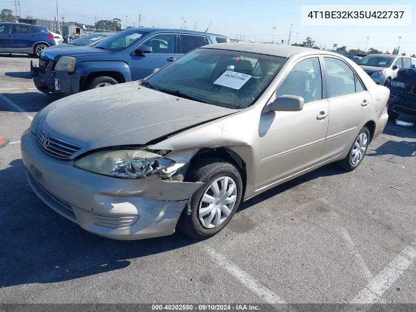 2005 Toyota Camry Le VIN: 4T1BE32K35U422737 Lot: 40302550