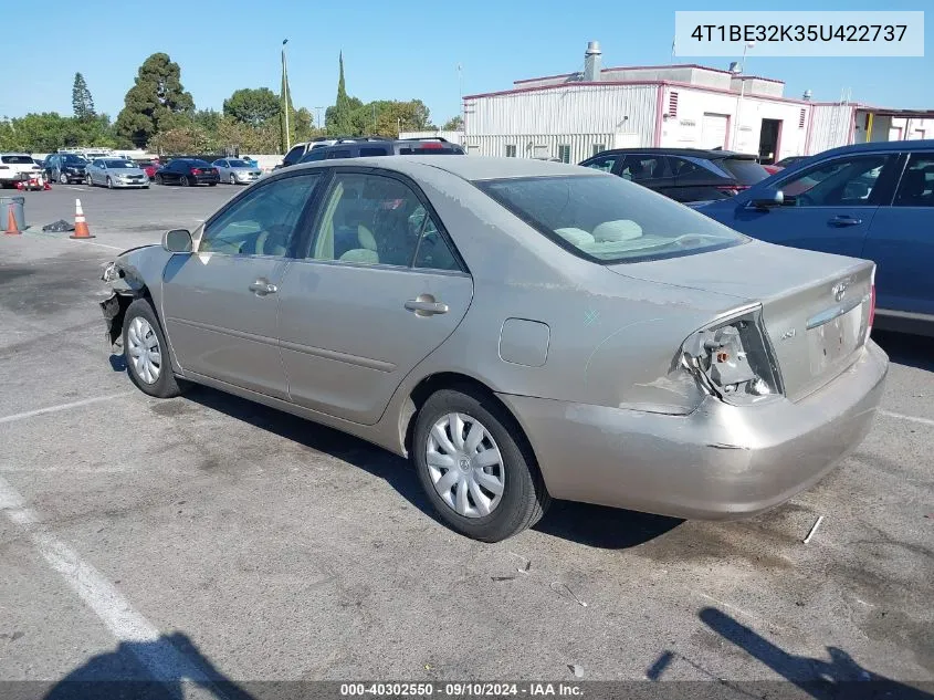 2005 Toyota Camry Le VIN: 4T1BE32K35U422737 Lot: 40302550