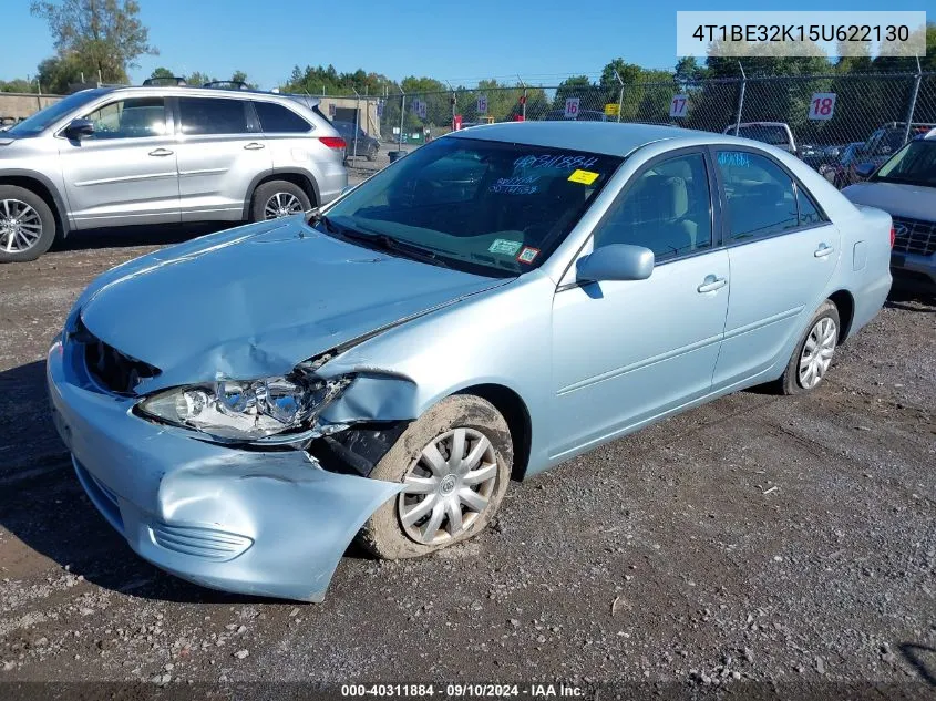 2005 Toyota Camry Le VIN: 4T1BE32K15U622130 Lot: 40311884