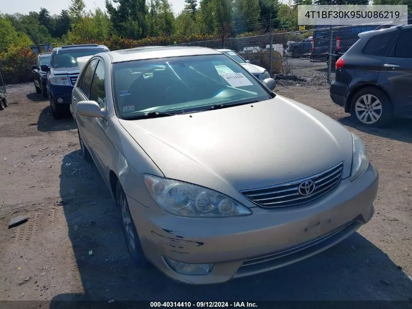 2005 Toyota Camry Xle V6 VIN: 4T1BF30K95U086219 Lot: 40314410