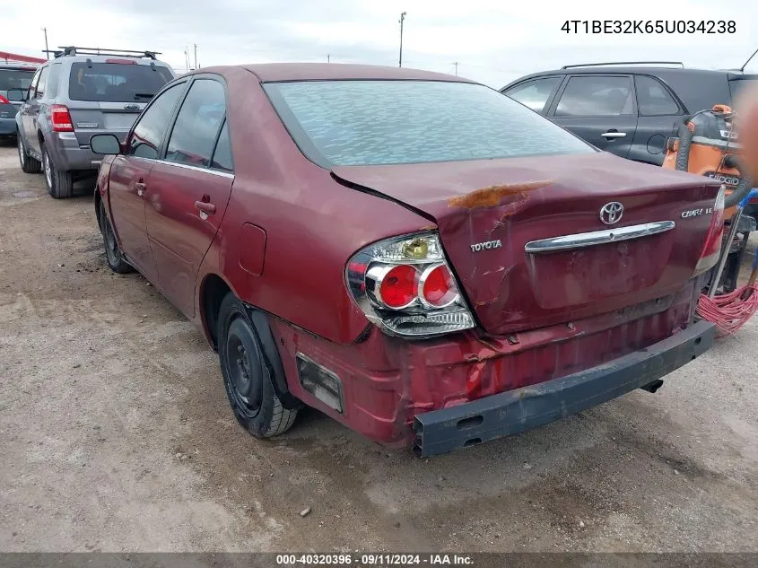 2005 Toyota Camry Le VIN: 4T1BE32K65U034238 Lot: 40320396