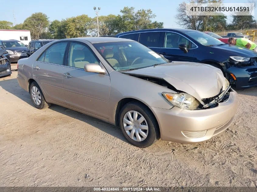 2005 Toyota Camry Le/Xle/Se VIN: 4T1BE32K85U614591 Lot: 40324845