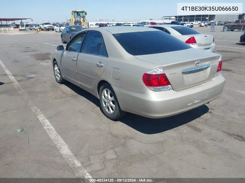 2005 Toyota Camry Xle VIN: 4T1BE30K35U066650 Lot: 40334120