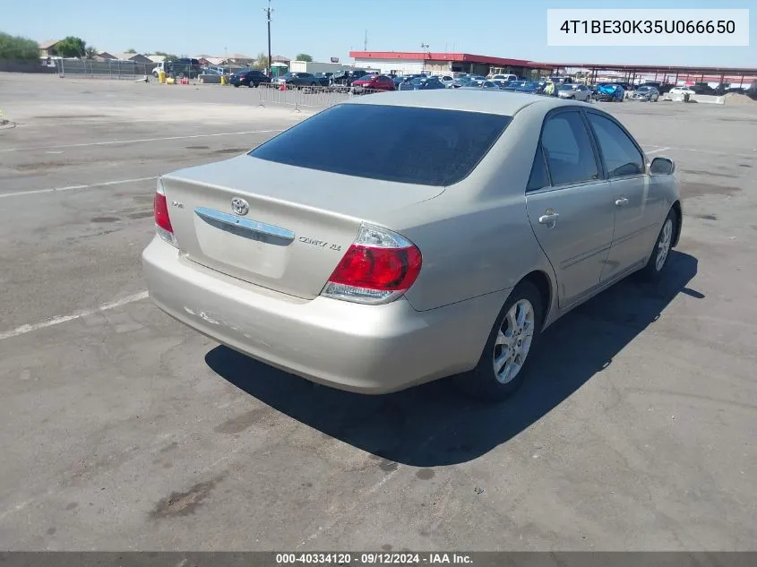 2005 Toyota Camry Xle VIN: 4T1BE30K35U066650 Lot: 40334120