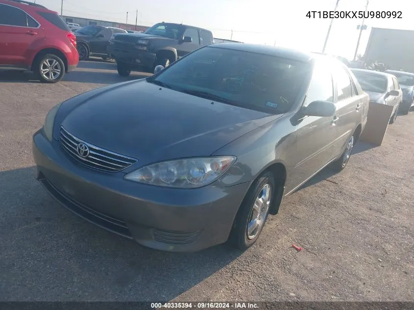 4T1BE30KX5U980992 2005 Toyota Camry Le