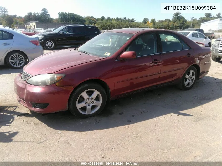 2005 Toyota Camry Se VIN: 4T1BE32K15U099384 Lot: 40338498