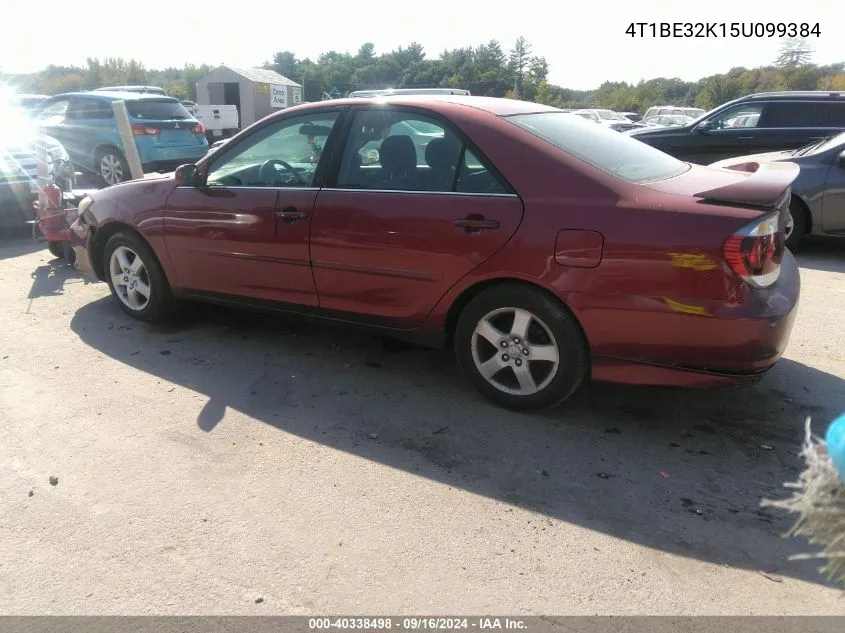 2005 Toyota Camry Se VIN: 4T1BE32K15U099384 Lot: 40338498