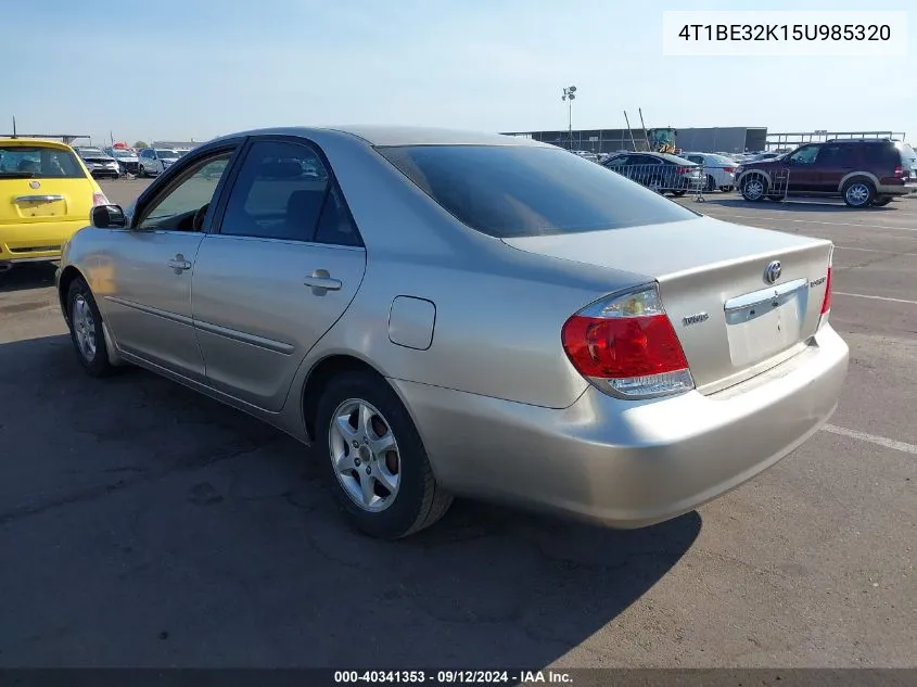 2005 Toyota Camry Le VIN: 4T1BE32K15U985320 Lot: 40341353