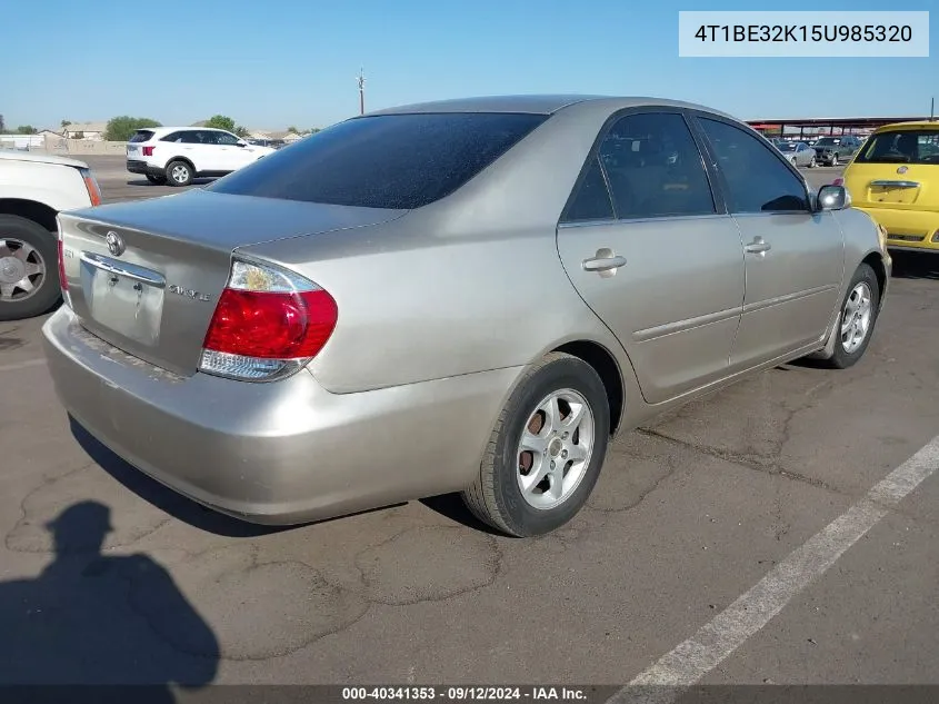 2005 Toyota Camry Le VIN: 4T1BE32K15U985320 Lot: 40341353