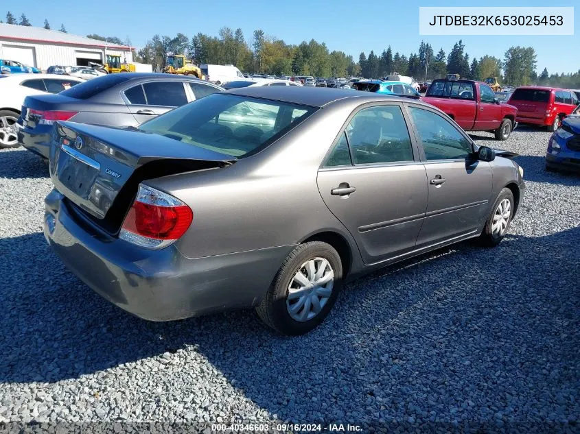 2005 Toyota Camry Std VIN: JTDBE32K653025453 Lot: 40346603