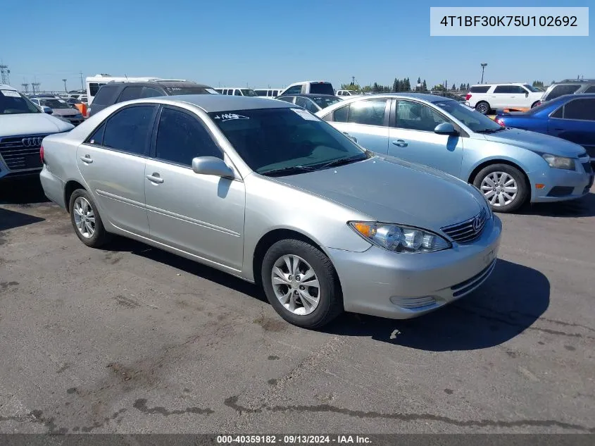 2005 Toyota Camry Le V6 VIN: 4T1BF30K75U102692 Lot: 40359182