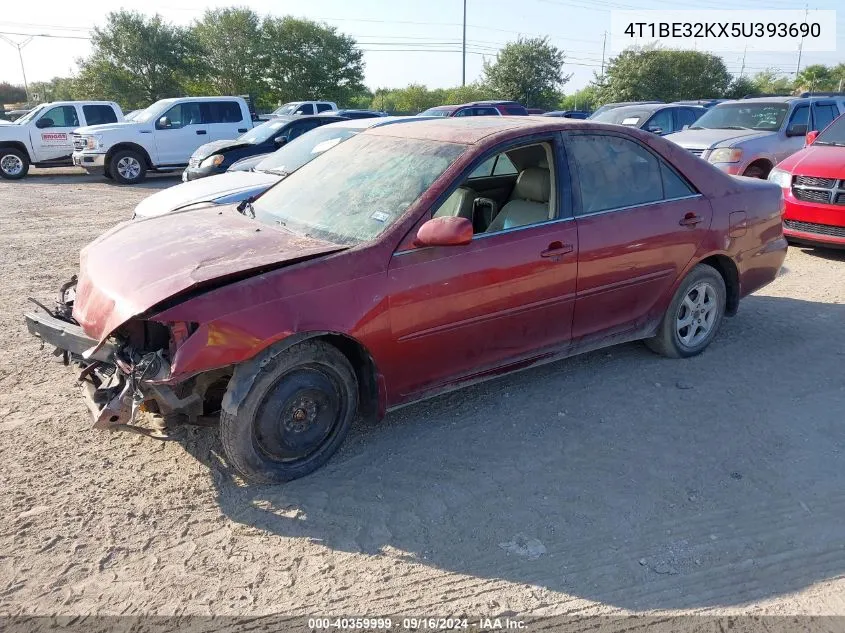 2005 Toyota Camry Le VIN: 4T1BE32KX5U393690 Lot: 40359999