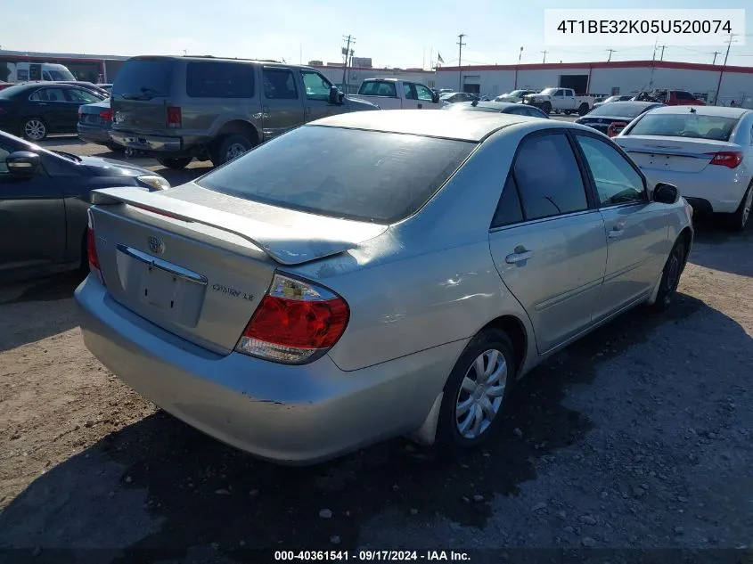 4T1BE32K05U520074 2005 Toyota Camry Le