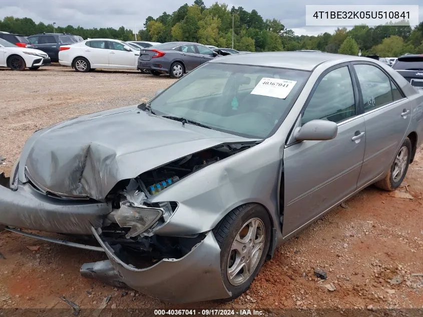 2005 Toyota Camry Le VIN: 4T1BE32K05U510841 Lot: 40367041