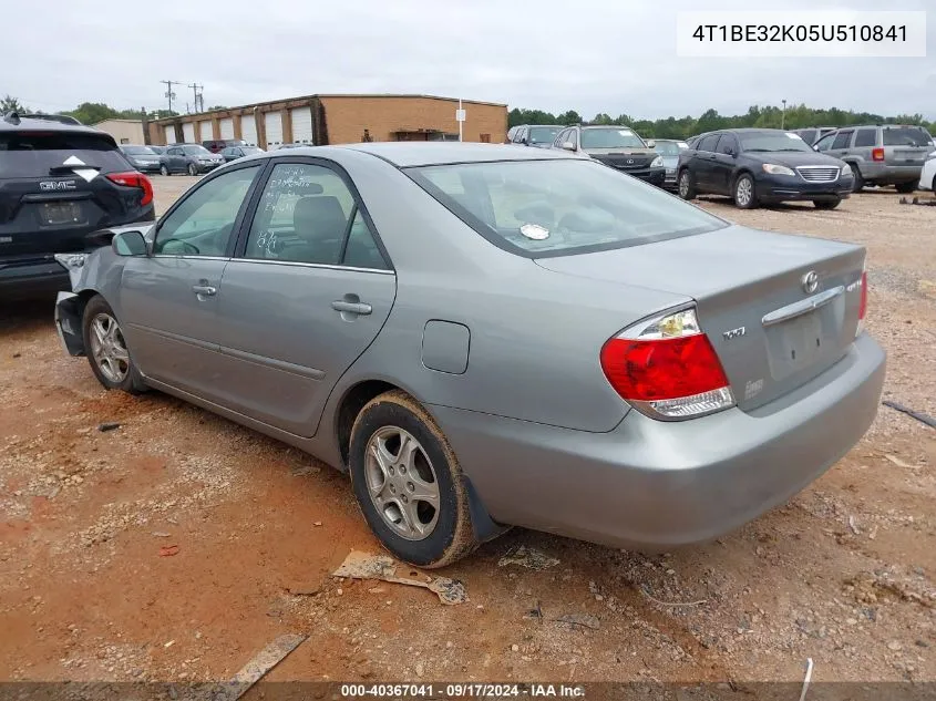 2005 Toyota Camry Le VIN: 4T1BE32K05U510841 Lot: 40367041