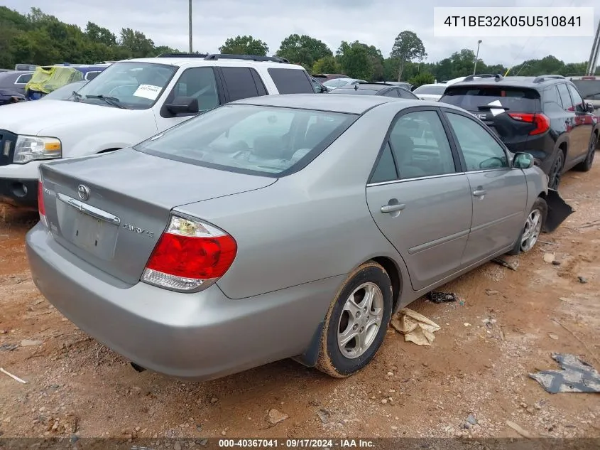 2005 Toyota Camry Le VIN: 4T1BE32K05U510841 Lot: 40367041