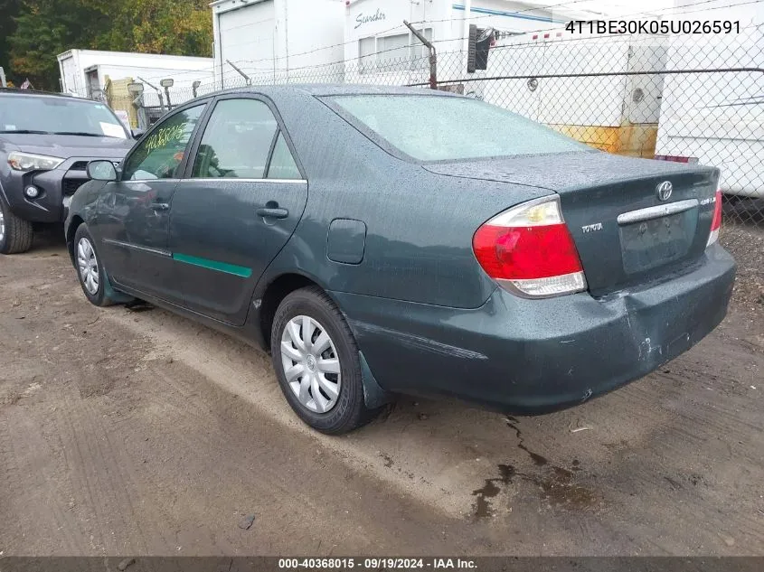 4T1BE30K05U026591 2005 Toyota Camry Xle