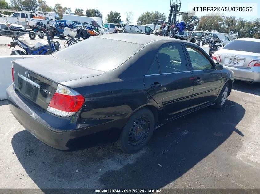 2005 Toyota Camry Le VIN: 4T1BE32K65U070656 Lot: 40370744