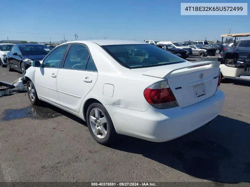 2005 Toyota Camry Se VIN: 4T1BE32K65U572499 Lot: 40378591