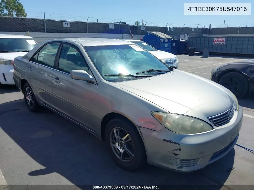 2005 Toyota Camry Le VIN: 4T1BE30K75U547016 Lot: 40379559