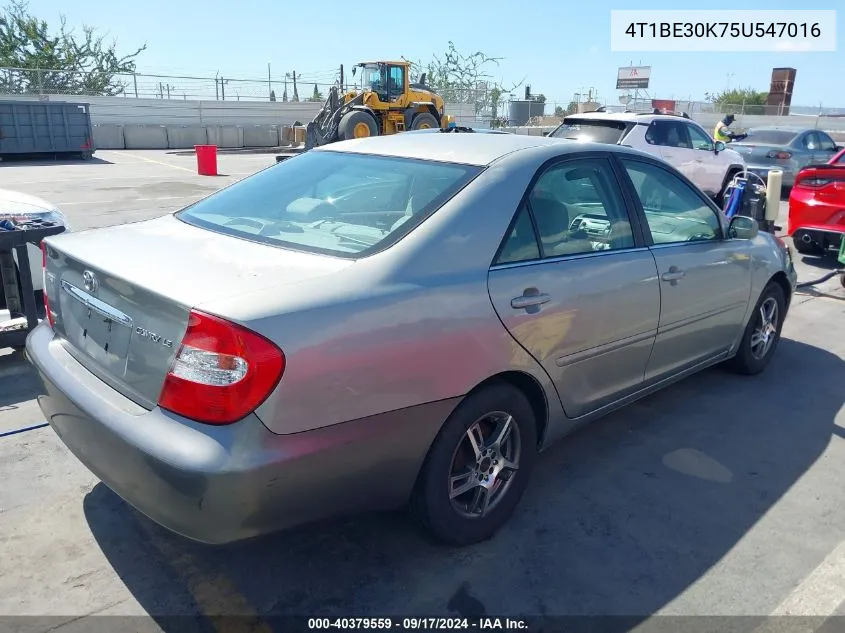 4T1BE30K75U547016 2005 Toyota Camry Le