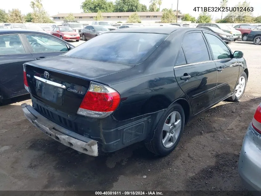 2005 Toyota Camry Le/Xle/Se VIN: 4T1BE32K25U012463 Lot: 40381611