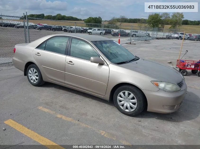 2005 Toyota Camry Le VIN: 4T1BE32K55U036983 Lot: 40382543