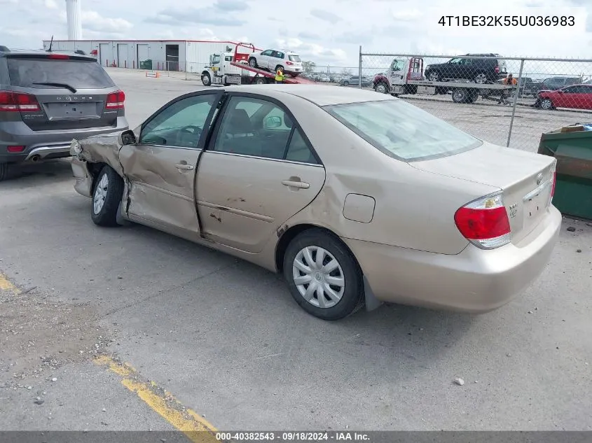 2005 Toyota Camry Le VIN: 4T1BE32K55U036983 Lot: 40382543