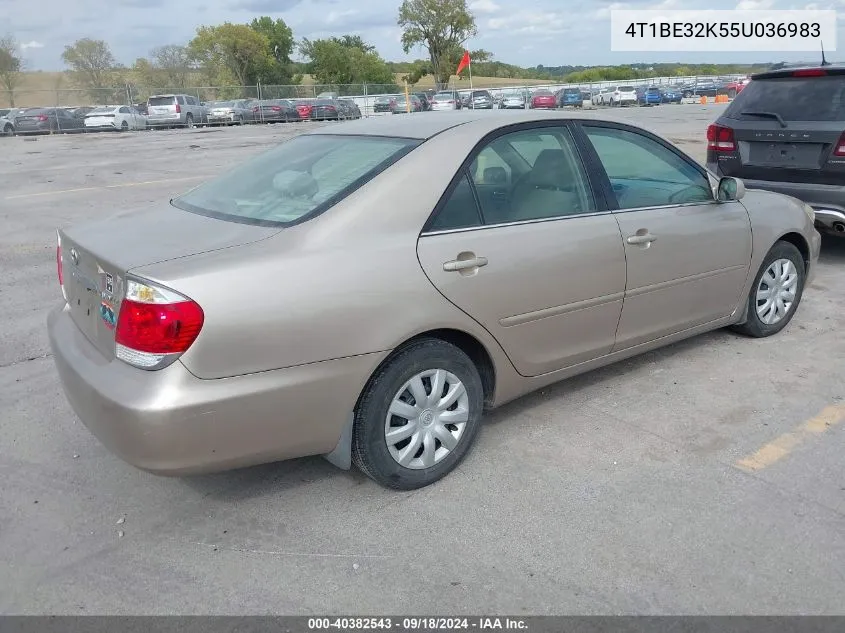 2005 Toyota Camry Le VIN: 4T1BE32K55U036983 Lot: 40382543