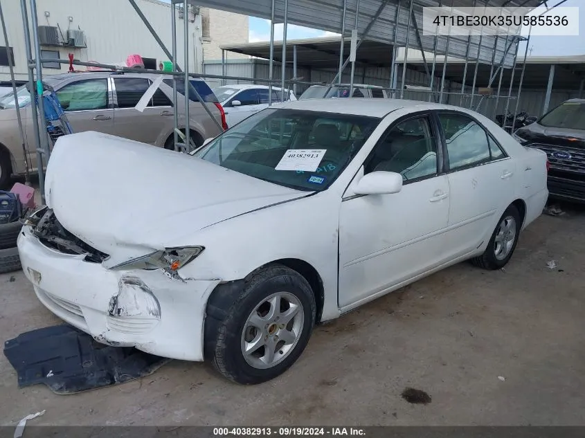 2005 Toyota Camry Le VIN: 4T1BE30K35U585536 Lot: 40382913