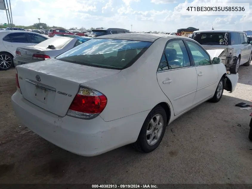 2005 Toyota Camry Le VIN: 4T1BE30K35U585536 Lot: 40382913