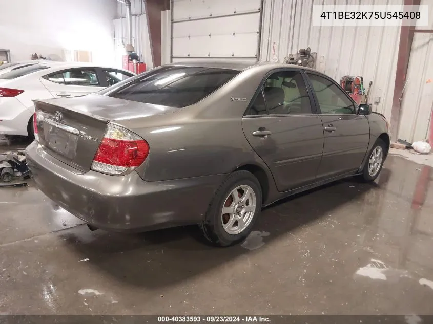 2005 Toyota Camry Le VIN: 4T1BE32K75U545408 Lot: 40383593