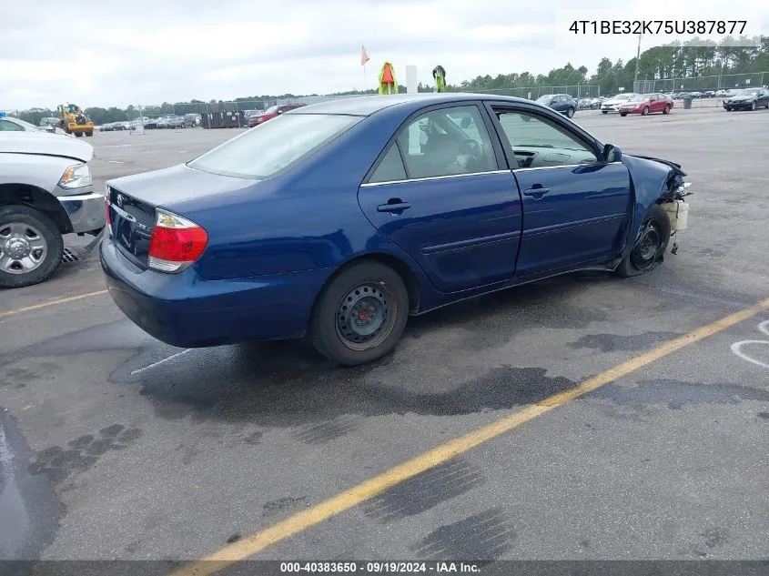 2005 Toyota Camry Le VIN: 4T1BE32K75U387877 Lot: 40383650