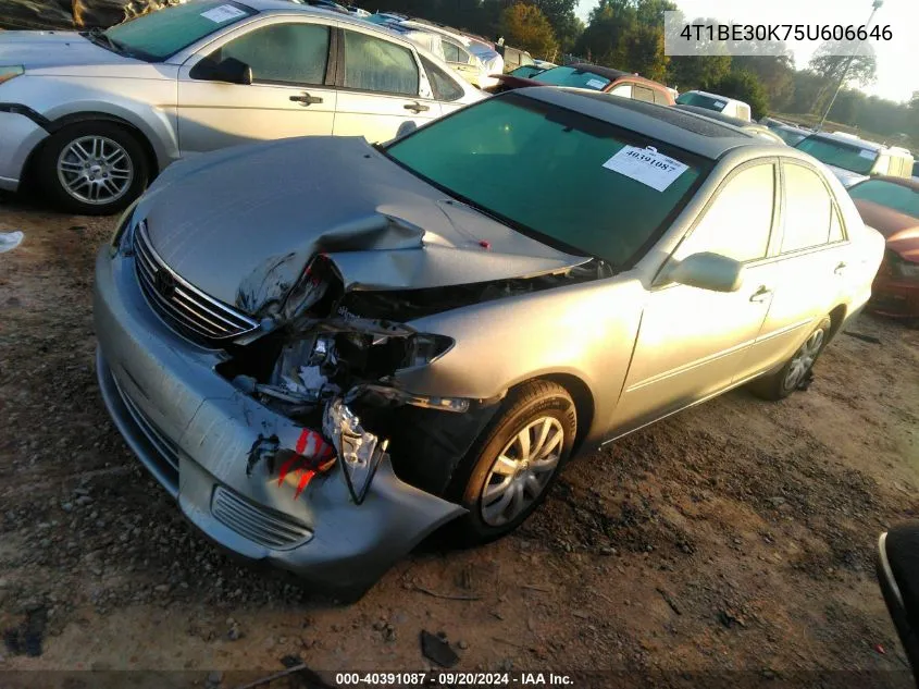 2005 Toyota Camry Le VIN: 4T1BE30K75U606646 Lot: 40391087