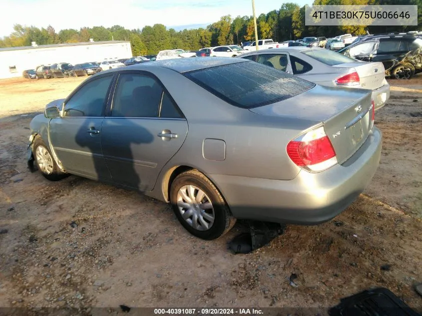 2005 Toyota Camry Le VIN: 4T1BE30K75U606646 Lot: 40391087