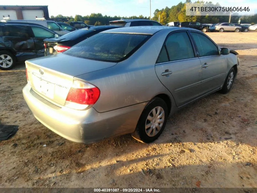 2005 Toyota Camry Le VIN: 4T1BE30K75U606646 Lot: 40391087